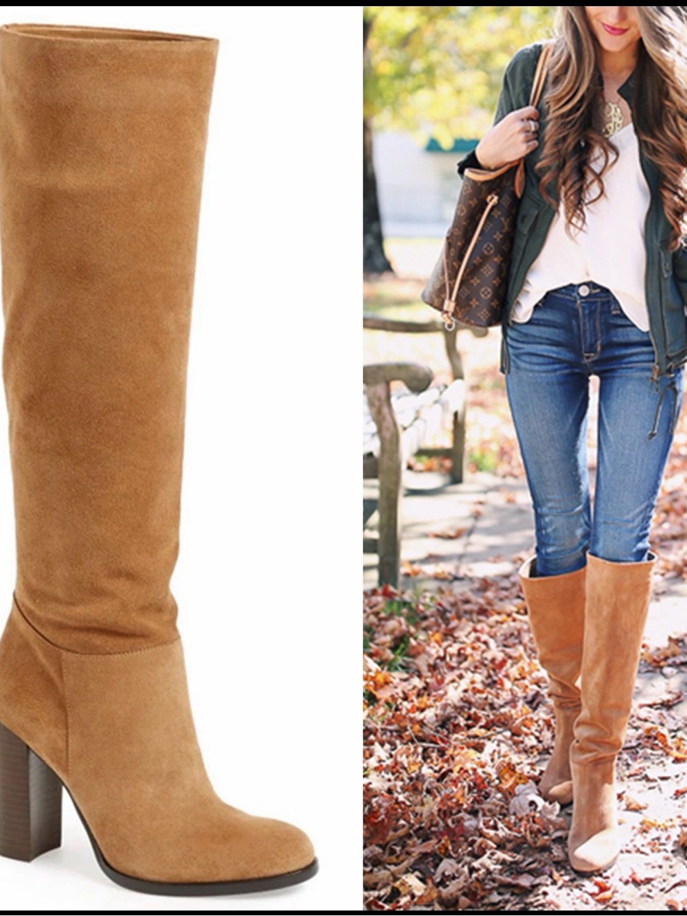 Sam Edelman Victoria Tan Suede Block Heel Boots